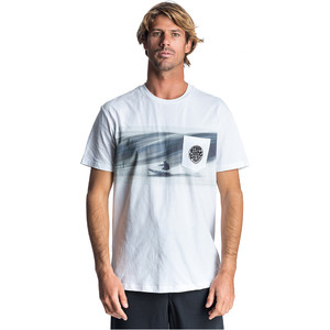 2019 Rip Curl Herre Action Original Surfer T-shirt Optisk Hvid Cteda5